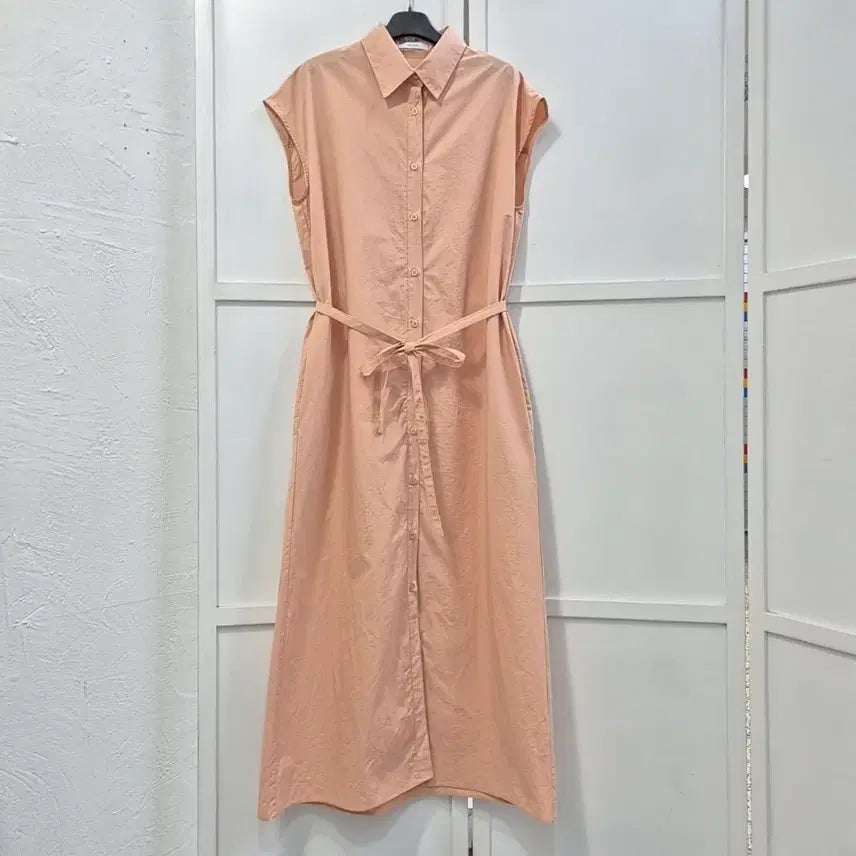 [BUNJANG] Moabin Sleeveless Shirt Long Dress / 모아빈 민소매 셔츠 롱 원피스