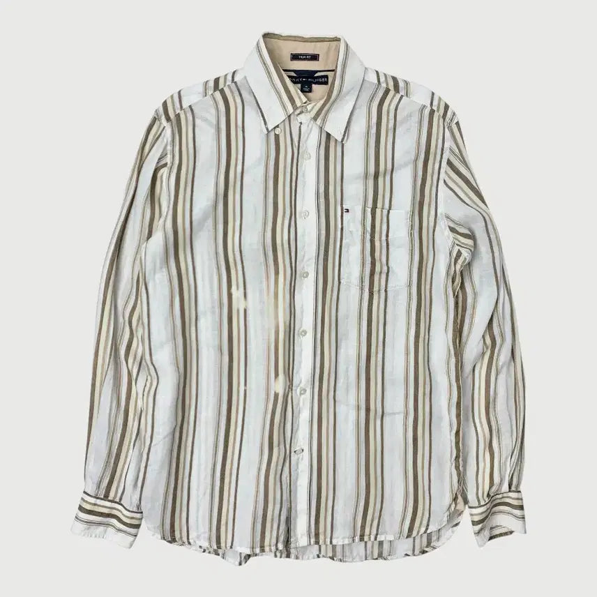 [SOLD OUT] [M/정품] 타미힐피거 리넨 스트라이프 셔츠