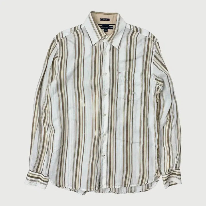 [SOLD OUT] [M/정품] 타미힐피거 리넨 스트라이프 셔츠
