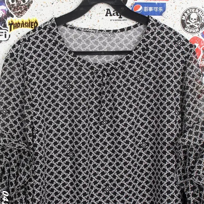[BUNJANG] ODV Pattern Frill Blouse T-shirt / 여성88/ ODV 패턴 프릴 블라우스티 A-26