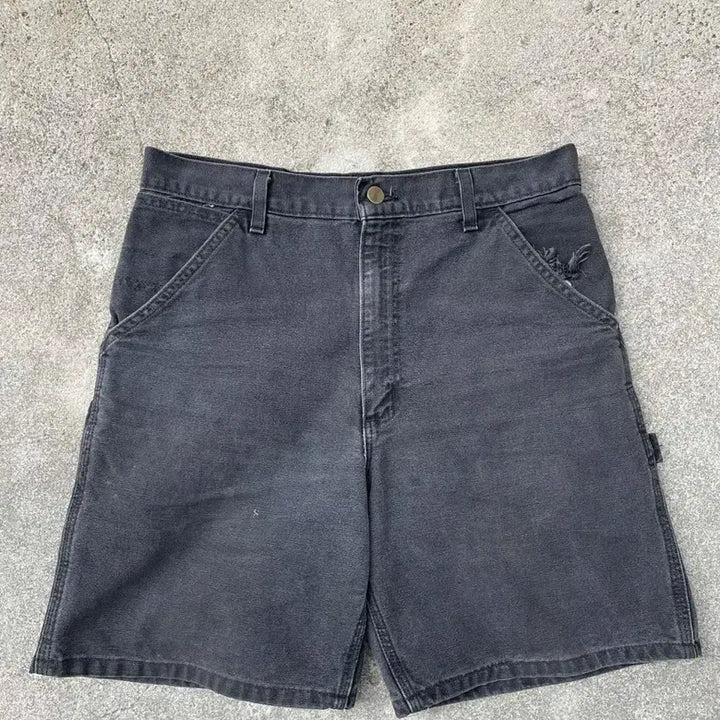 [BUNJANG] Carhartt Black Denim Shorts / 칼하트 블랙 데님 반바지