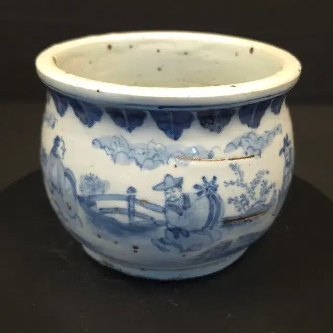 [BUNJANG] Cerulean Blue and White Porcelain Vessel / 260415-3 청화 황후제관문 호