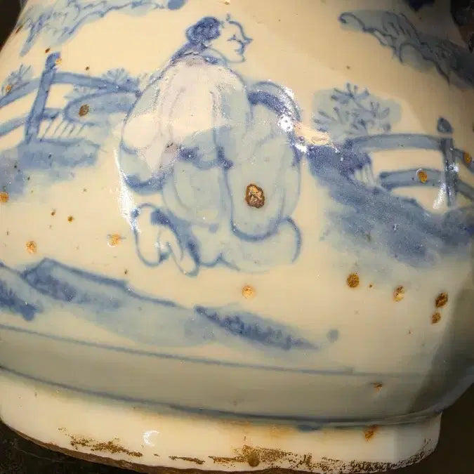 [BUNJANG] Cerulean Blue and White Porcelain Vessel / 260415-3 청화 황후제관문 호