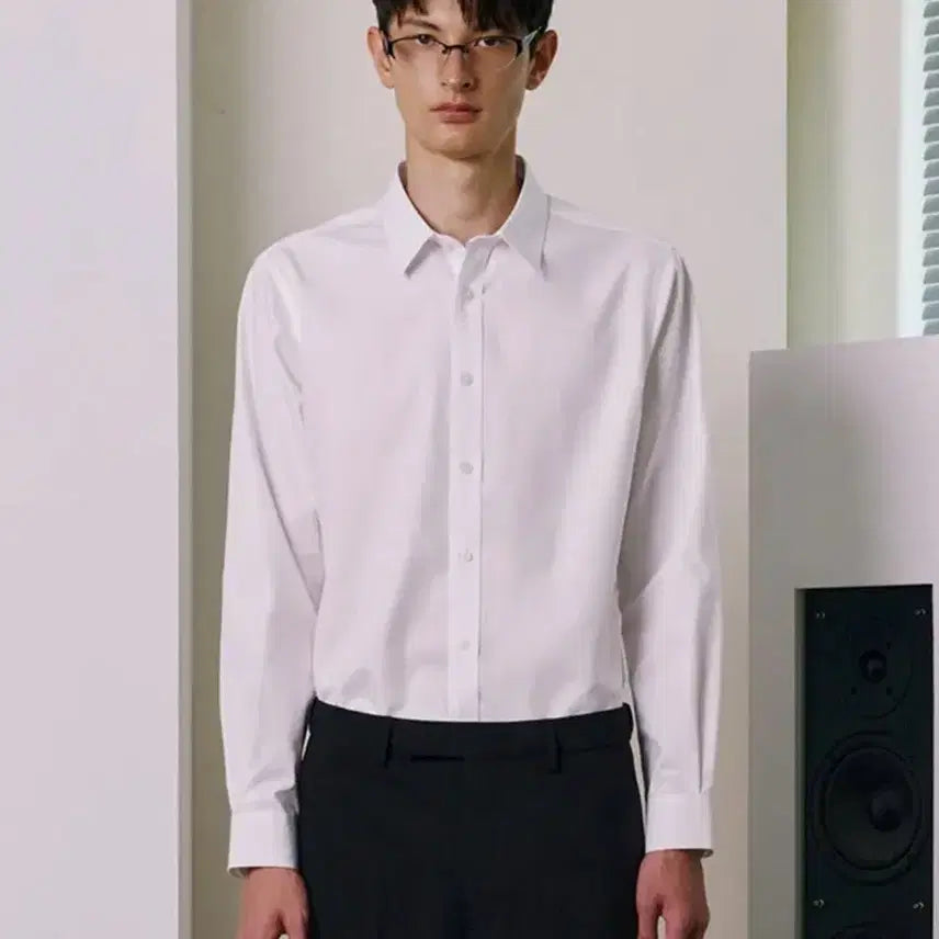 [BUNJANG] Concept One Easy Care Shirt White+Gray Stripe L Size / 컨셉원 이지케어 셔츠 10045900