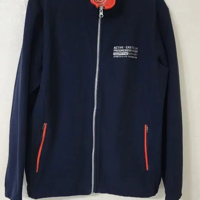 [SOLD OUT] applerind 네이비/오렌지 컬러 집업 자켓