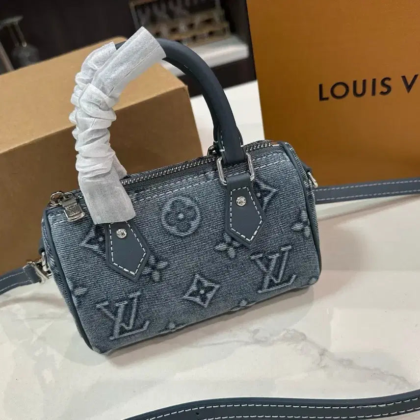 [BUNJANG] Louis Vuitton Keepall Bandouliere 25 Denim Travel Bag / 키폴 반둘리에 25 데님