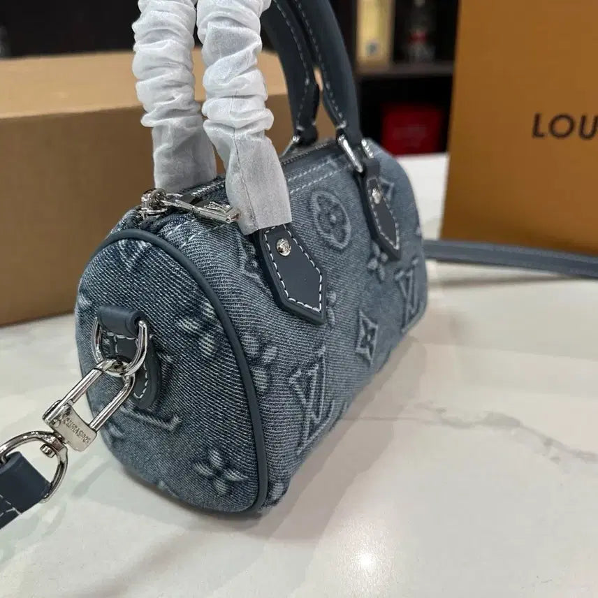 [BUNJANG] Louis Vuitton Keepall Bandouliere 25 Denim Travel Bag / 키폴 반둘리에 25 데님