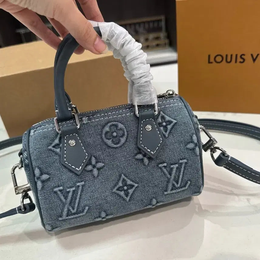 [BUNJANG] Louis Vuitton Keepall Bandouliere 25 Denim Travel Bag / 키폴 반둘리에 25 데님