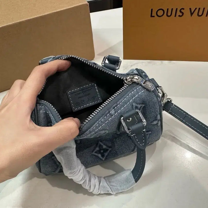 [BUNJANG] Louis Vuitton Keepall Bandouliere 25 Denim Travel Bag / 키폴 반둘리에 25 데님
