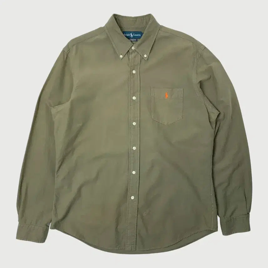 [BUNJANG] Polo Ralph Lauren Custom Fit Khaki Shirt / [L/정품] 폴로 랄프로렌 커스텀핏 카키 셔츠