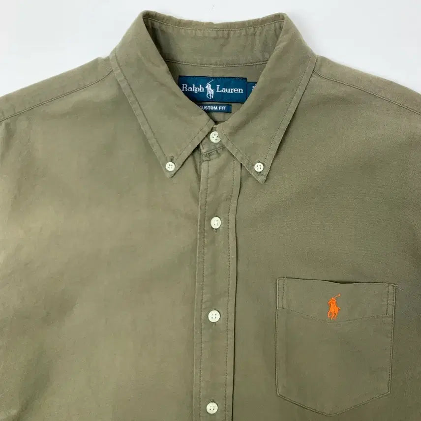 [BUNJANG] Polo Ralph Lauren Custom Fit Khaki Shirt / [L/정품] 폴로 랄프로렌 커스텀핏 카키 셔츠