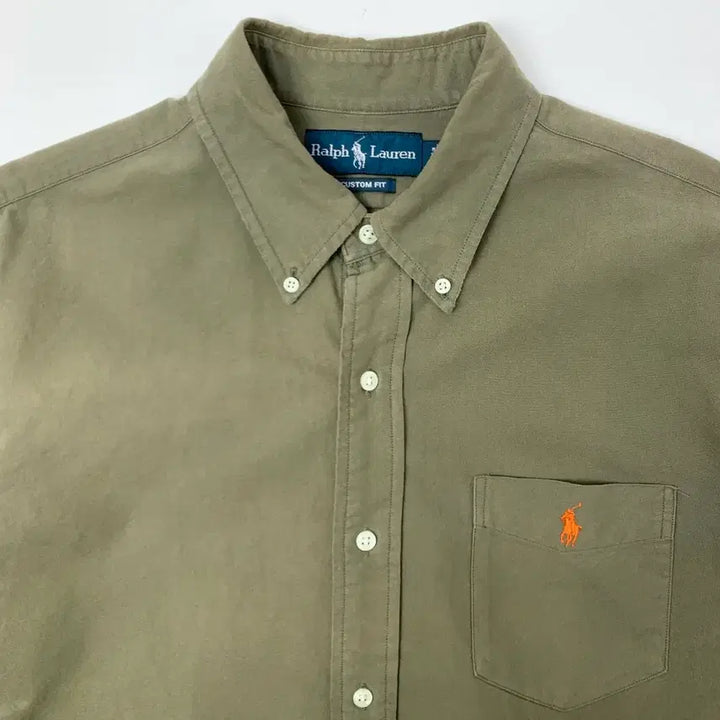 [BUNJANG] Polo Ralph Lauren Custom Fit Khaki Shirt / [L/정품] 폴로 랄프로렌 커스텀핏 카키 셔츠