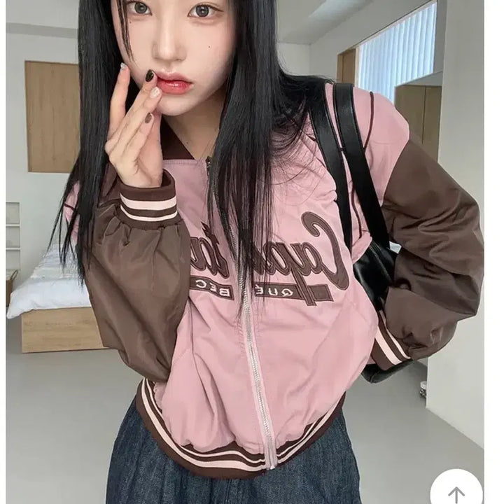 [BUNJANG] Retro Varsity Blouson Jumper / 레트로 바시티 블루종 점퍼