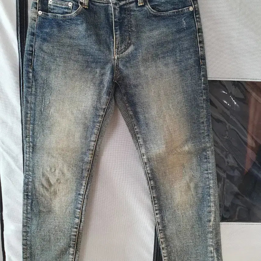 [BUNJANG] 86 Road Tapered Cutting Jeans / 86로드 커팅진