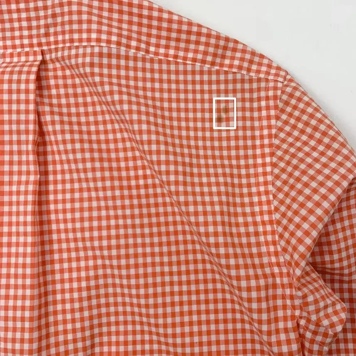 [BUNJANG] Polo Ralph Lauren Slim Fit Orange Check Shirt / [M/정품] 폴로랄프로렌 슬림핏 오렌지 체크 셔츠