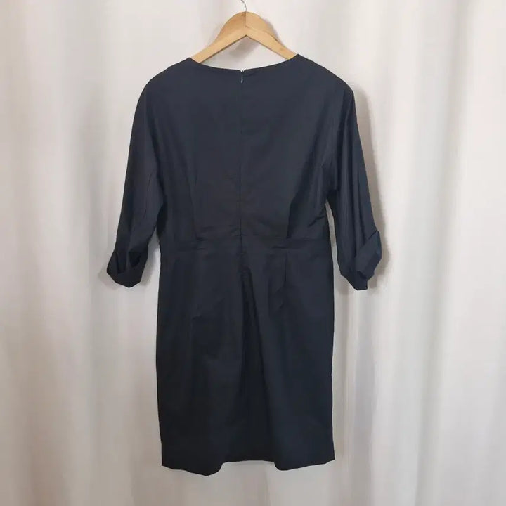 [BUNJANG] S.Solezia Navy 3/4 Sleeve Midi Dress / 에스솔레지아 네이비 7부 소매 원피스
