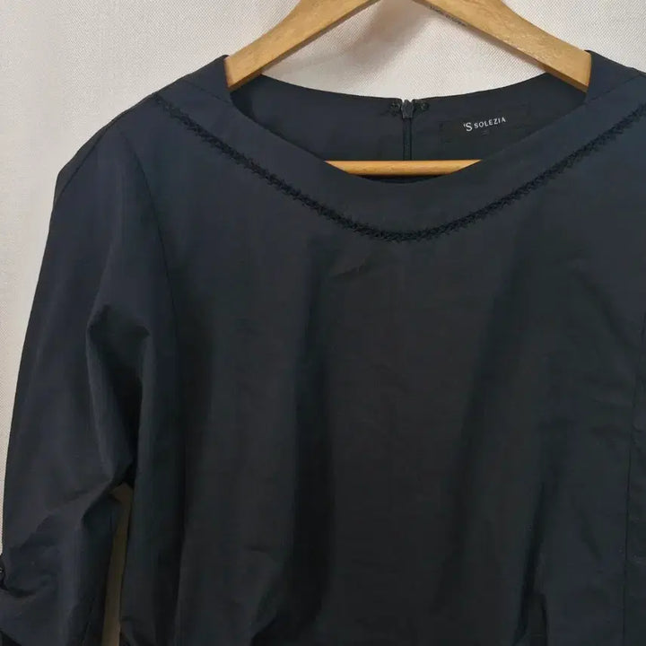 [BUNJANG] S.Solezia Navy 3/4 Sleeve Midi Dress / 에스솔레지아 네이비 7부 소매 원피스