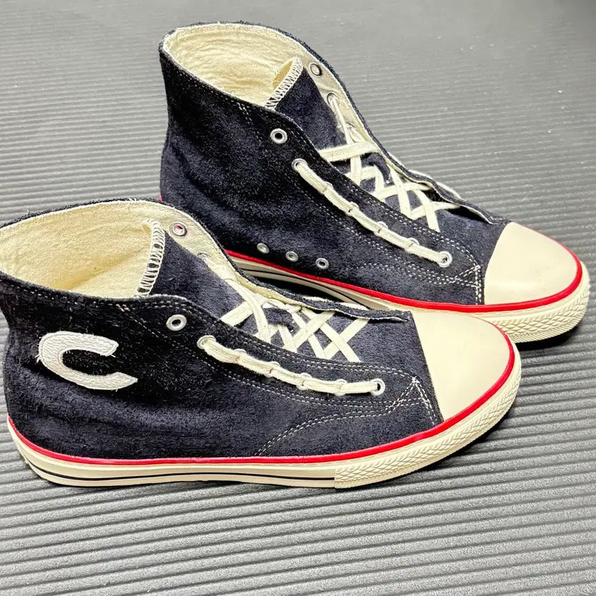 [BUNJANG] Catchball Navy Suede High-Top Canvas Sneakers / 270 캐치볼 컨버스화 네이비 하이탑