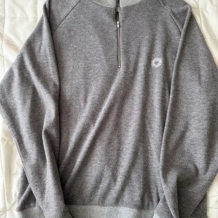 [BUNJANG] 999 Humanity Knitted Half Zip-Up Melange Gray L / 999휴머니티 이지 니티드 하프집업 멜란지 그레이 L