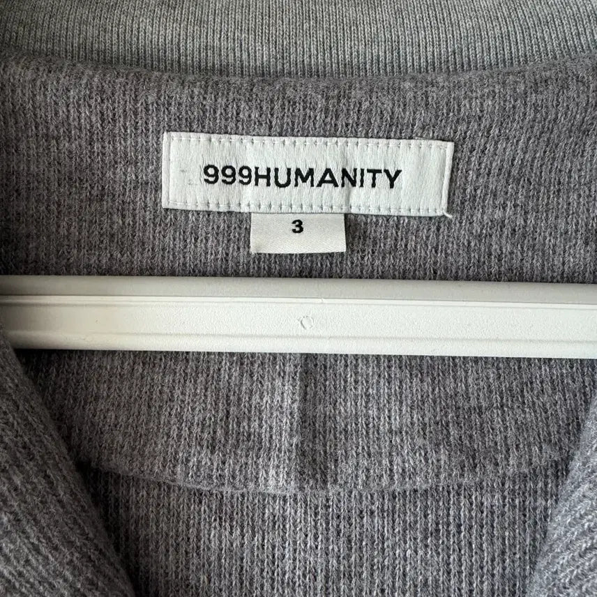 [BUNJANG] 999 Humanity Knitted Half Zip-Up Melange Gray L / 999휴머니티 이지 니티드 하프집업 멜란지 그레이 L