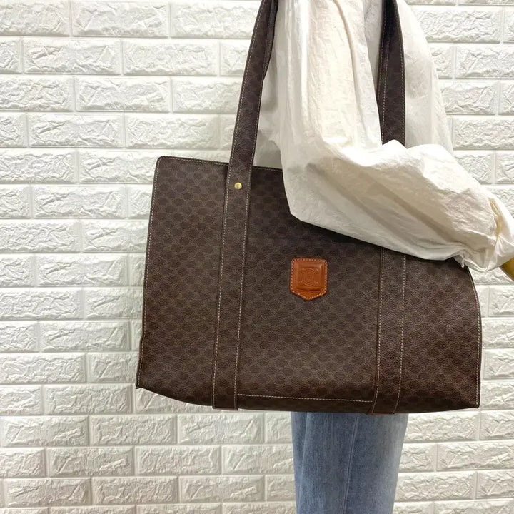 [BUNJANG] CELINE Macadam Tote Bag / CELINE / 빈티지 셀린느 브라운 마카담 토트백 / 숄더백
