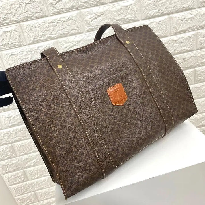 [BUNJANG] CELINE Macadam Tote Bag / CELINE / 빈티지 셀린느 브라운 마카담 토트백 / 숄더백