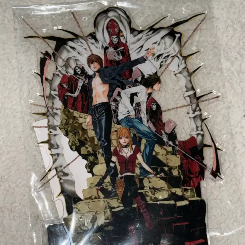 [BUNJANG] Death Note Unopened Lucky Draw Can Badge Kuji Acrylic Stand Set / 미개봉 데스노트 럭키 캔뱃지 쿠지 제일복권 라이토 엘 미사 빅아크릴
