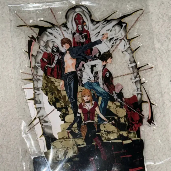 [BUNJANG] Death Note Unopened Lucky Draw Can Badge Kuji Acrylic Stand Set / 미개봉 데스노트 럭키 캔뱃지 쿠지 제일복권 라이토 엘 미사 빅아크릴