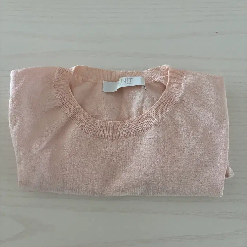 [BUNJANG] UNIT Linen Short-Sleeve Knit Top / UNIT 린넨 반팔 니트 핑크