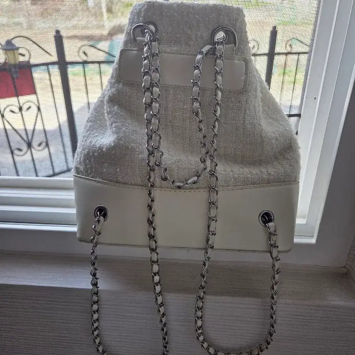 [BUNJANG] Thebarnet Tweed Chain Mini Backpack / 트위드 체인 미니백팩