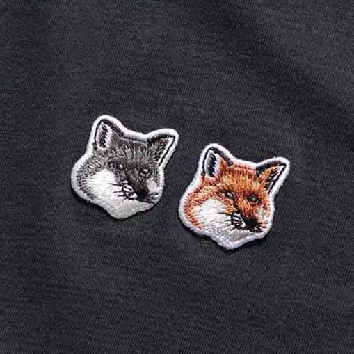 [BUNJANG] Maison Kitsuné Double Fox Head Short Sleeve T-Shirt / 정품/무료배송) 메종키츠네 더블폭스헤드 반팔 , 블랙 화이트