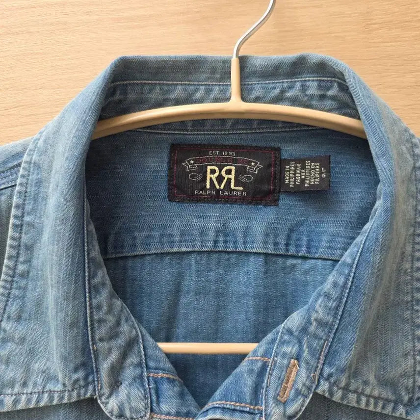 [SOLD OUT] RRL 인디고 헤링본 트윌 워크셔츠 L