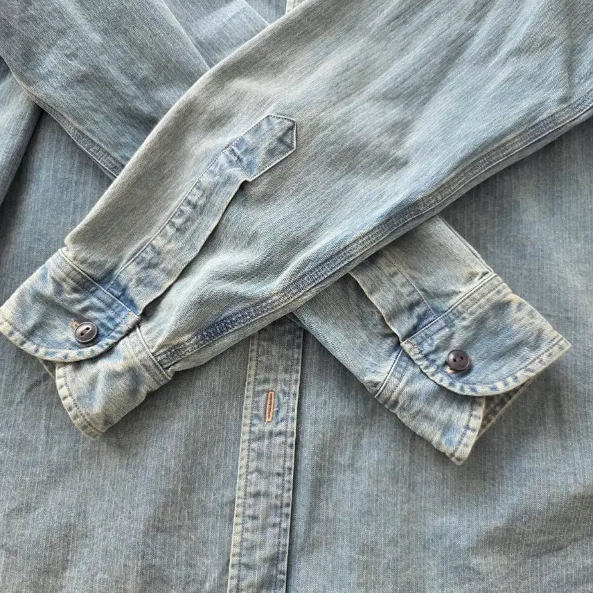 [SOLD OUT] RRL 인디고 헤링본 트윌 워크셔츠 L