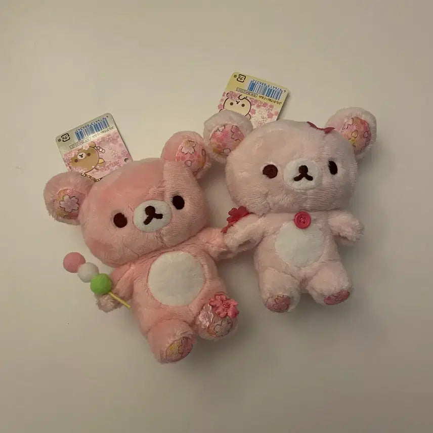 [SOLD OUT] 리락쿠마 코리락쿠마 사쿠라 당고 벚꽃 키링 인형 마스코트 테노리