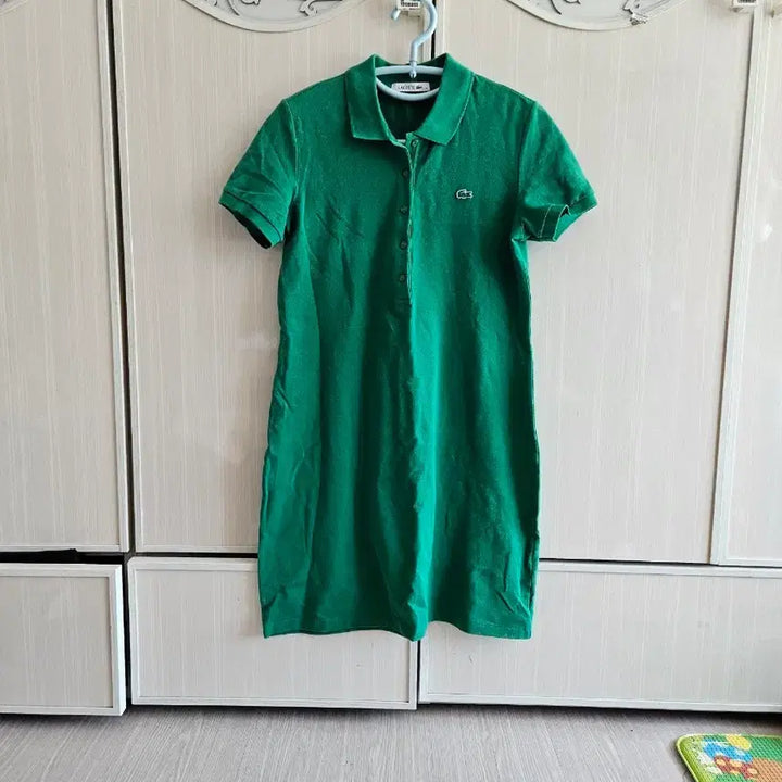 [BUNJANG] Lacoste Green Collar Dress / 라코스테 원피스 55