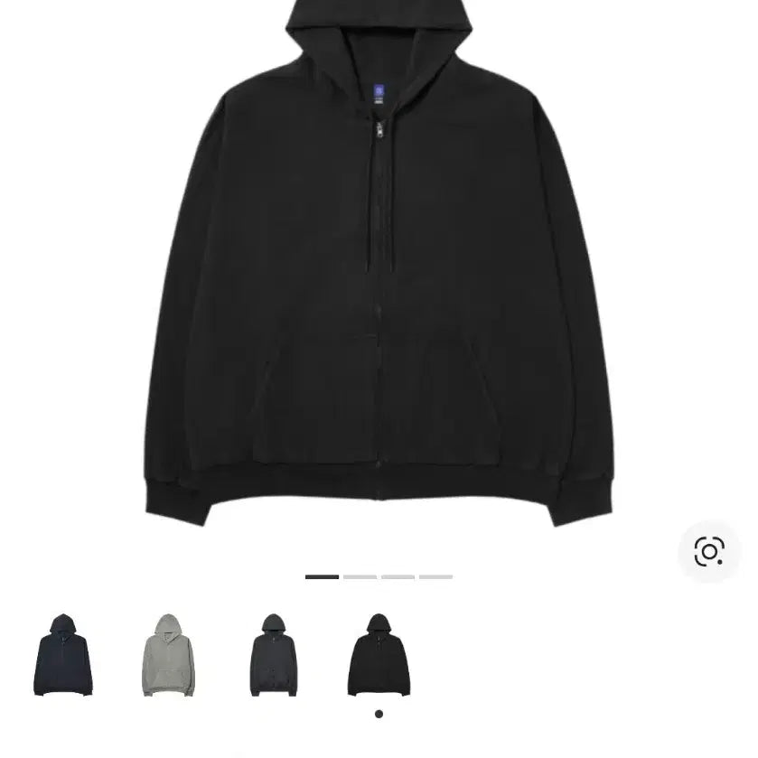 [BUNJANG] easy-gap String Black Hoodie Zip-up L / 이지갭 스트링 블랙 후드집업 L