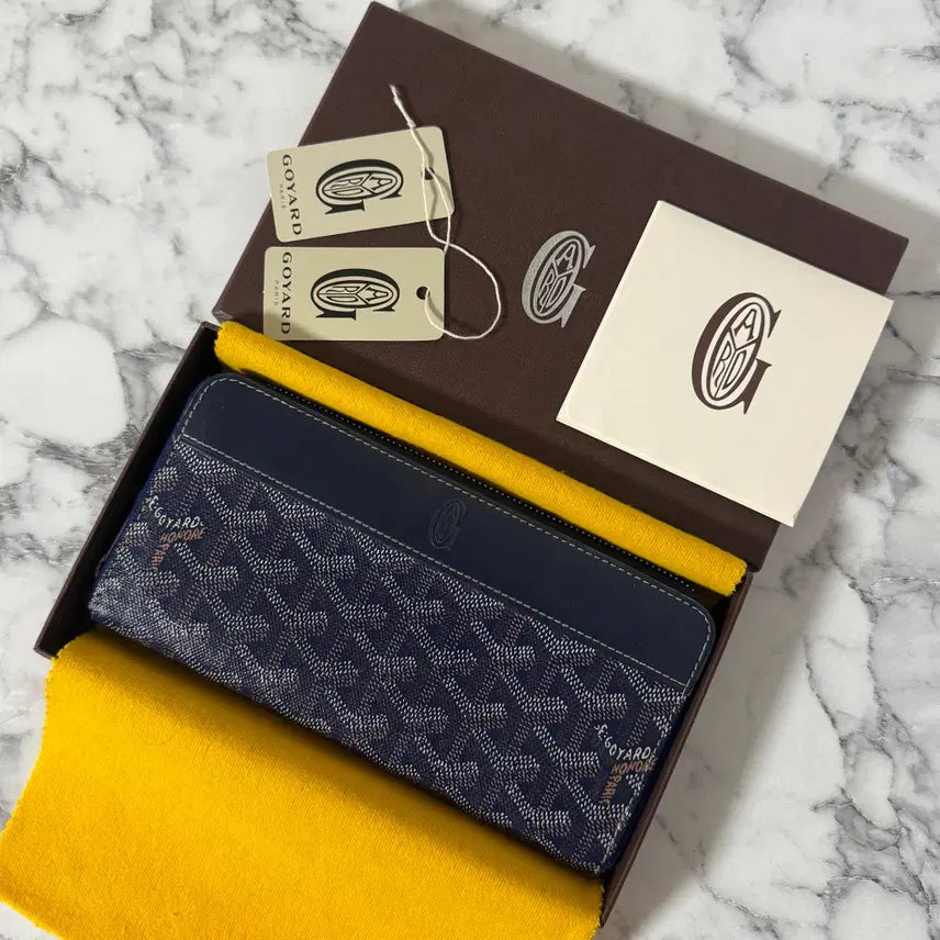 [BUNJANG] Goyard Matignon Long Wallet Navy / [OS] 고야드 마티뇽 장지갑 네이비
