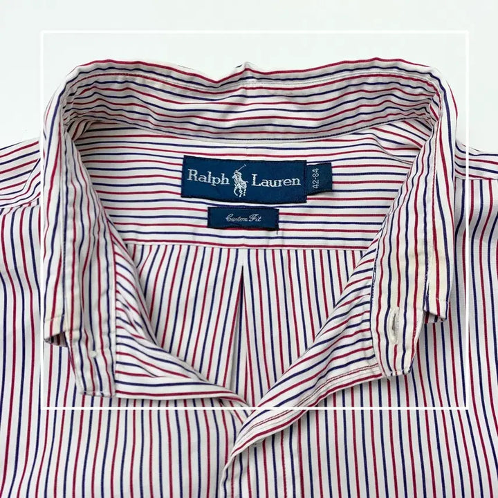 [BUNJANG] Polo Ralph Lauren Custom Fit Striped Shirt / [42-84/정품] 폴로랄프로렌 커스텀핏 스트라이프 셔츠