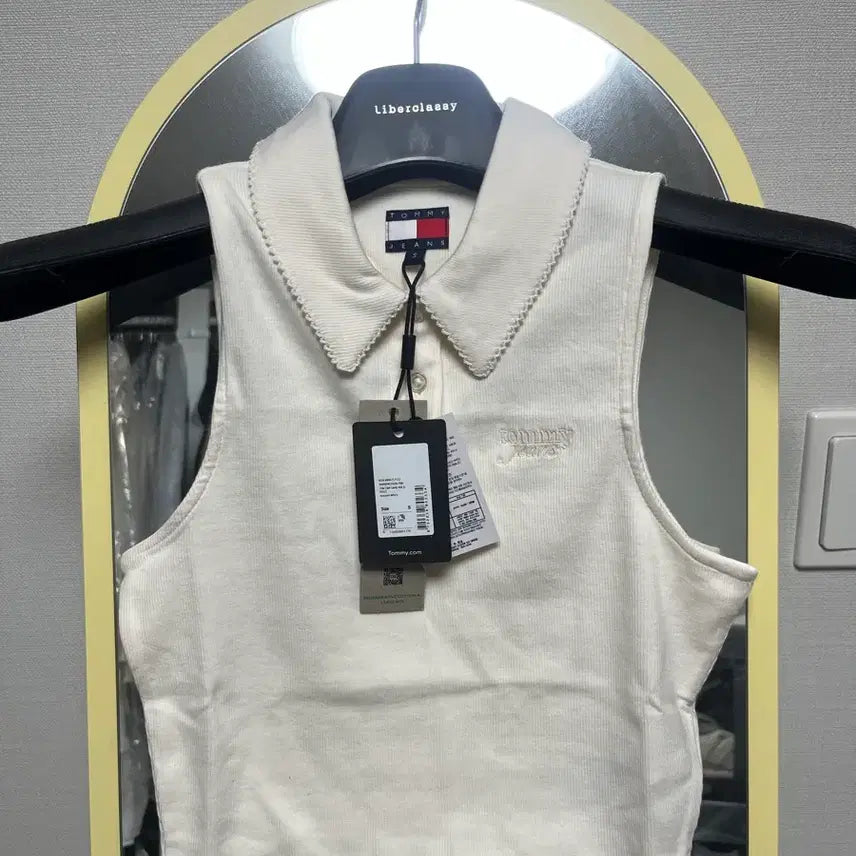 [BUNJANG] Tommy Hilfiger Crop Rib Polo Shirt (S) / (택포, 택ㅇ)타미진스 크롭 립 폴로 티셔츠 s