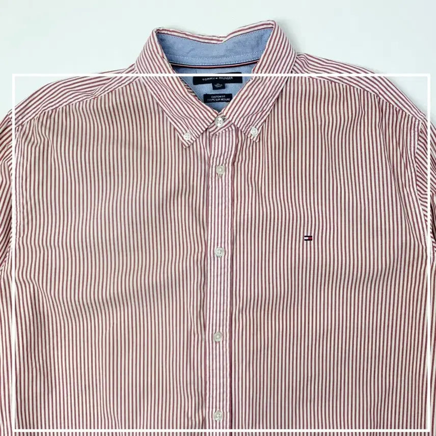 [BUNJANG] Tommy Hilfiger Stripe Custom Fit Shirt / [XL/정품] 타미힐피거 스트라이프 커스텀핏 셔츠