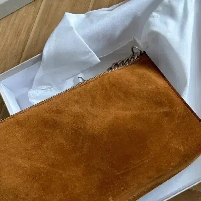 [BUNJANG] Jimmy Choo Suede Clutch/Shoulder Bag / (정품,보증서O)지미추 스웨이드 클러치 겸 숄더백 브라운