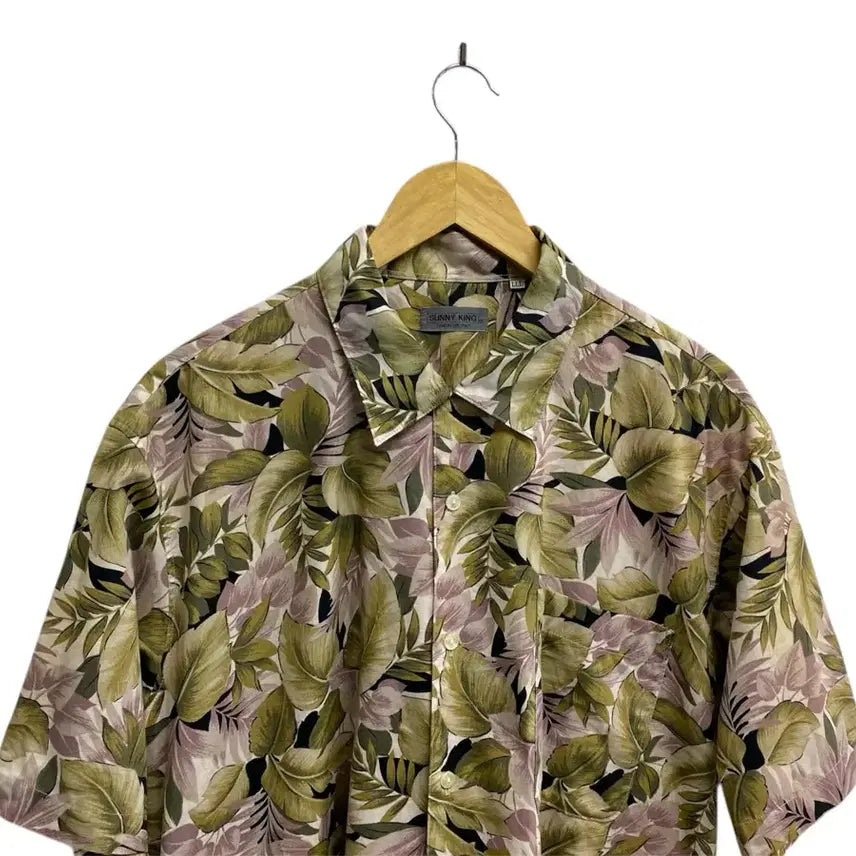 [BUNJANG] Floral Vintage Khaki Hawaiian Shirt 2XL / 프로럴 빈티지 카키 하와이안 셔츠 2XL