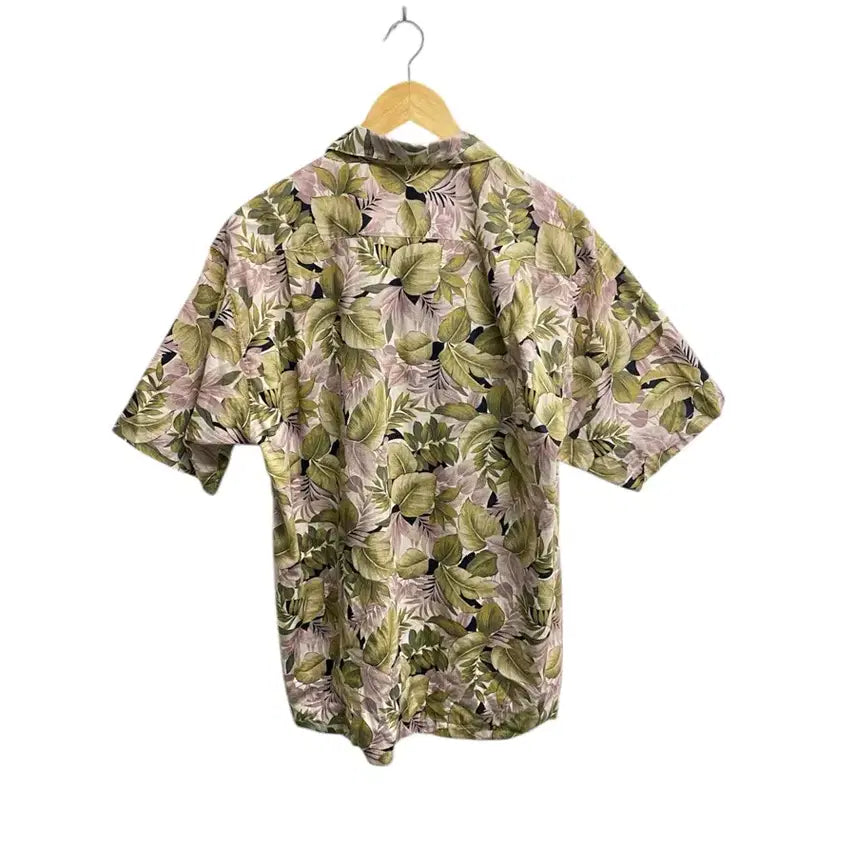 [BUNJANG] Floral Vintage Khaki Hawaiian Shirt 2XL / 프로럴 빈티지 카키 하와이안 셔츠 2XL