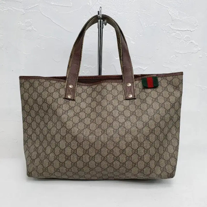 [BUNJANG] Gucci GG Logo Canvas Tote Bag / 구찌 GG 로고 캔버스 토트백