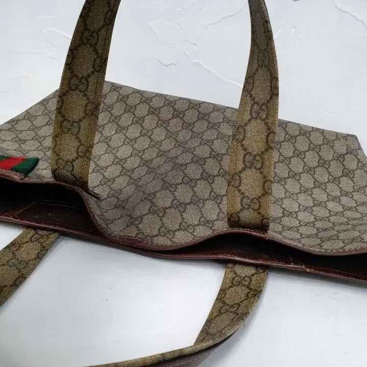 [BUNJANG] Gucci GG Logo Canvas Tote Bag / 구찌 GG 로고 캔버스 토트백