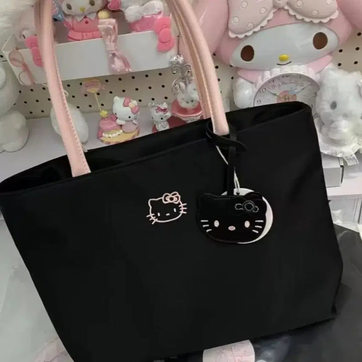 [BUNJANG] Hello Kitty Tote Bag / 헬로키티 키티  가방  블랙  토트백 새상품