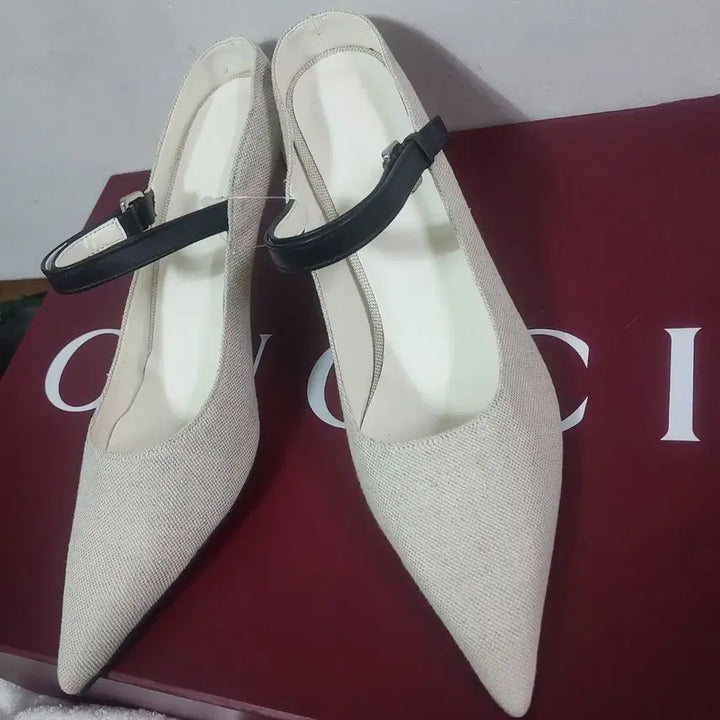 [BUNJANG] Dragon Blues Slingback Pumps Mules Stiletto Heels 250 / 새상품 드레곤블루스 슬링백 펌프스 뮬 스틸레토 미들힐 250 38