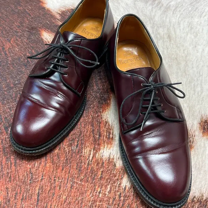 [BUNJANG] BERWICK 4406 Burgundy Derby Shoes / [8.5] BERWICK 버윅 4406 버건디 더비슈즈
