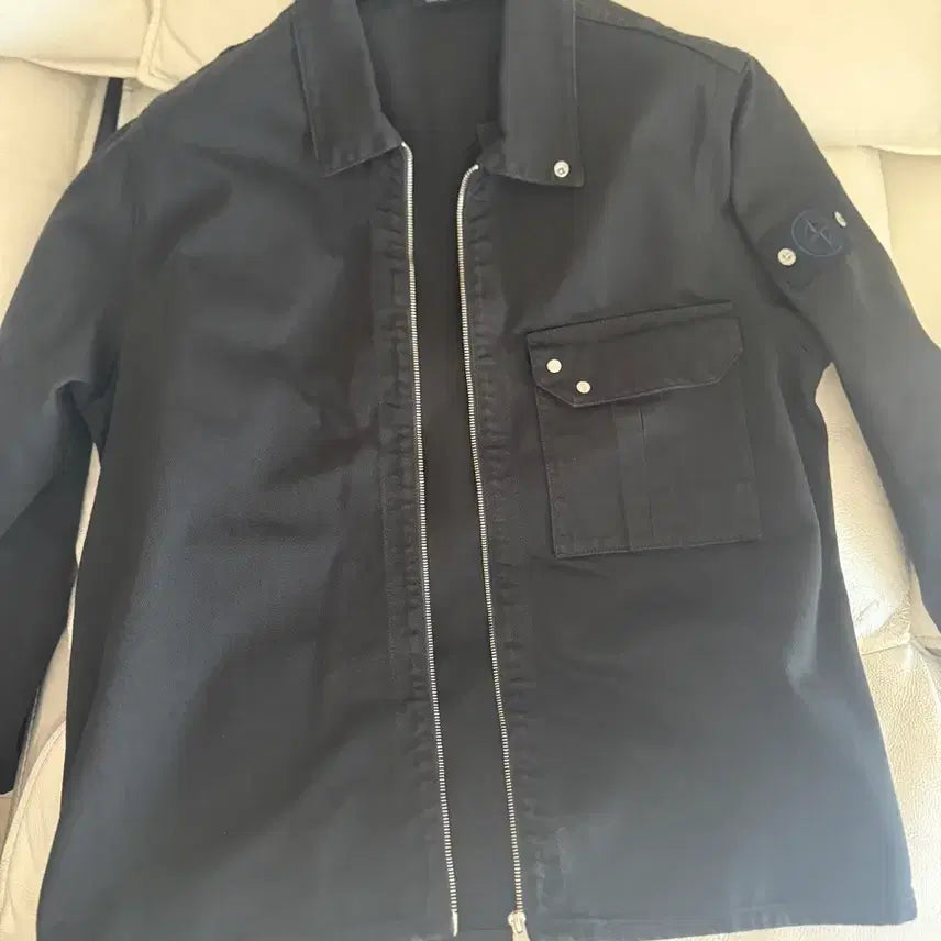 [SOLD OUT] 26ss 스톤아일랜드 데님 블랙 오버셔츠 자켓