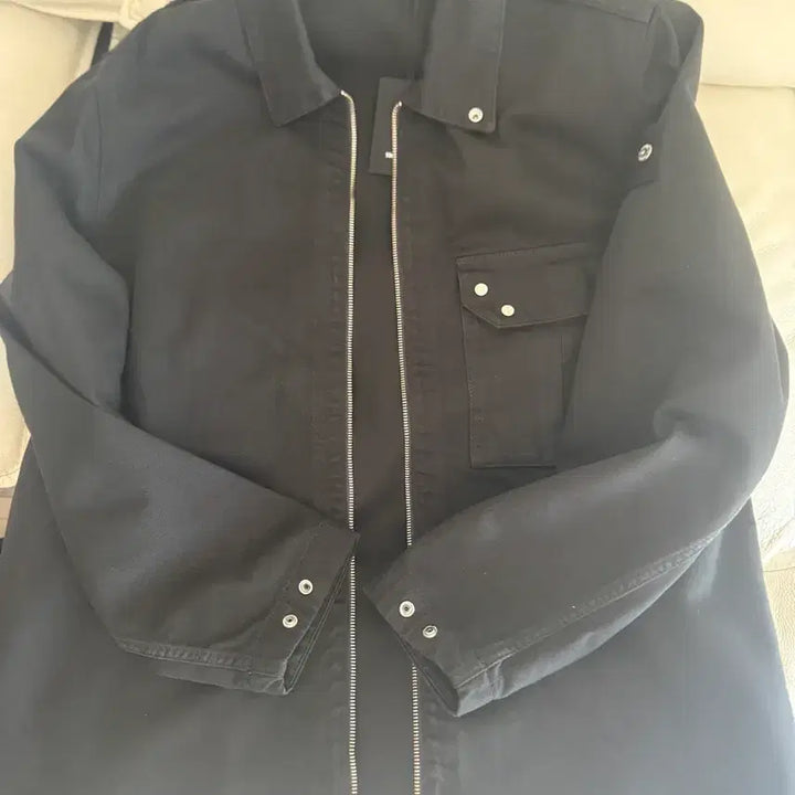 [SOLD OUT] 26ss 스톤아일랜드 데님 블랙 오버셔츠 자켓